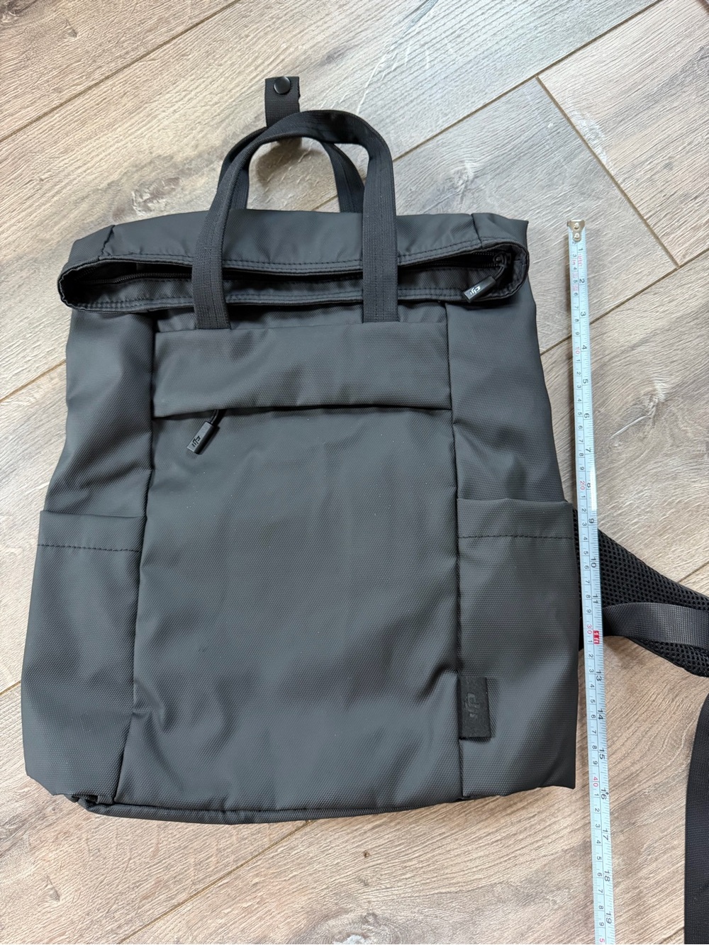 DJI Black Roll-Top Laptop Backpack
